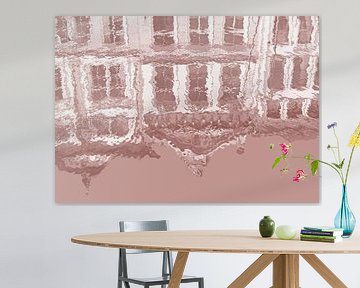 Glorious Gouda in Pink (Reflectie Gouda in Oudroze) van Caroline Lichthart
