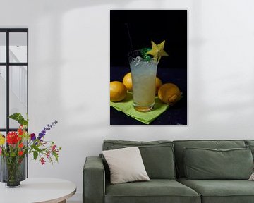 Limoen variatie met bananen likeur in een glas. heerlijke en fruitige cocktails geserveerd in een gl van Babetts Bildergalerie
