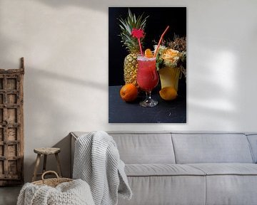 Fruitkusjes. Rum in het paradijs. Heerlijke en fruitige cocktails geserveerd in een glas van Babetts Bildergalerie