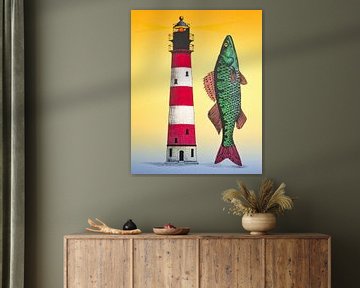 Lighthouse With Fish