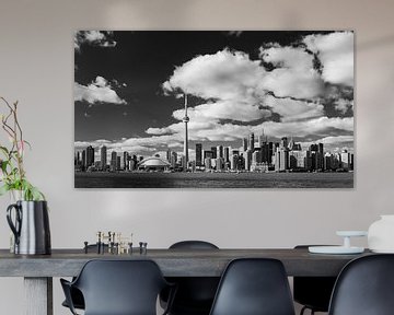 Toronto Skyline in schwarz-weiß von Henk Meijer Photography