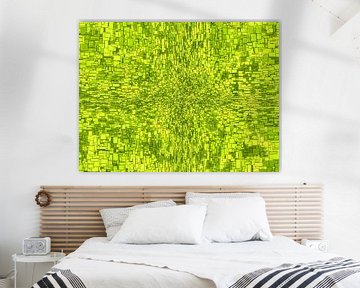 Abstract Style Squares Green Horizontal