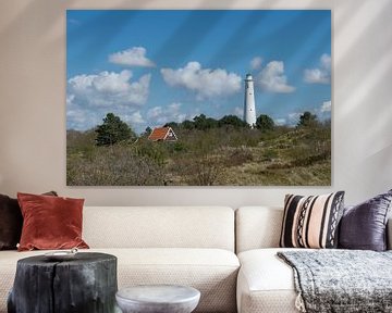 Witte vuurtoren (Zuidertoren) op Schiermonnikoog