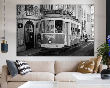 Vintage tram Lisbon by Cindy Schipper