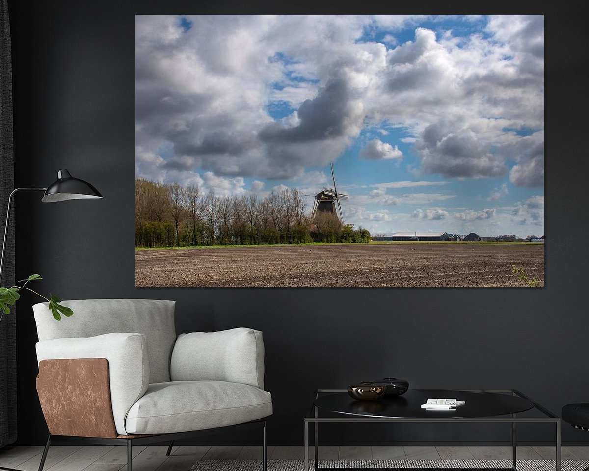 Voorbeeld van het werk in een kamer
