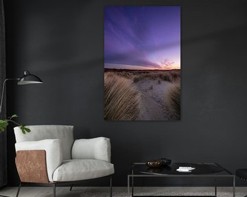 Bunter Sonnenuntergang am Strand von Zeeland von Peter Haastrecht, van