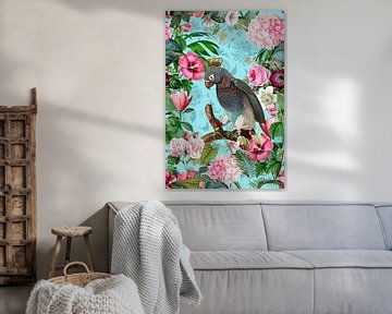 Papageienkönig im Blumenparadies von Andrea Haase