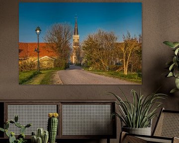 Het Friese dorpje Cornwerd in het laatste voorjaars avondlicht van Harrie Muis