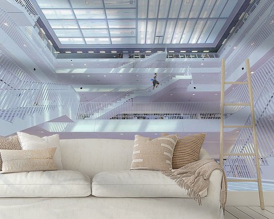 Voorbeeld van het werk in een kamer