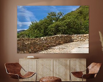 Stenen muur in het zuiden van Frankrijk van Anja B. Schäfer