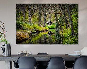 Chalet dans la forêt des contes de fées sur Merel Pape Photography