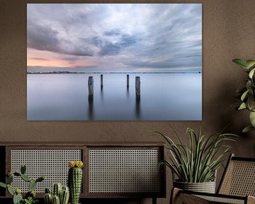 Landschap van Alkmaardermeer bij zonsopkomst van Olaf Oudendijk