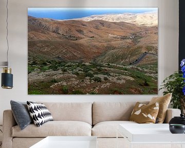 Panoramic view from the viewpoint Mirador Morro Velosa on Fuerteventura by Reiner Conrad