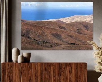Panoramic view from the viewpoint Mirador Morro Velosa on Fuerteventura by Reiner Conrad