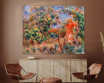 Renoir, Femme en rouge dans un paysage (1917) sur Atelier Liesjes