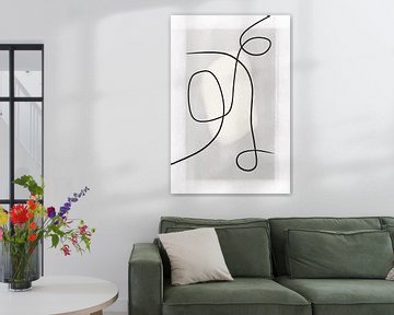 Moderne Abstracte Kunst - Lijnen 2 (gezien bij Eigen Huis & Tuin) van Studio Malabar