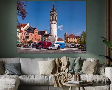 Oude stad met keizerlijke toren in Bautzen van Animaflora PicsStock