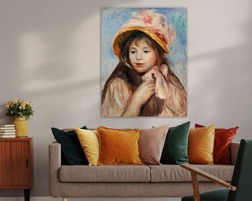 Renoir, Jeune fille au chapeau rose (1894) sur Atelier Liesjes