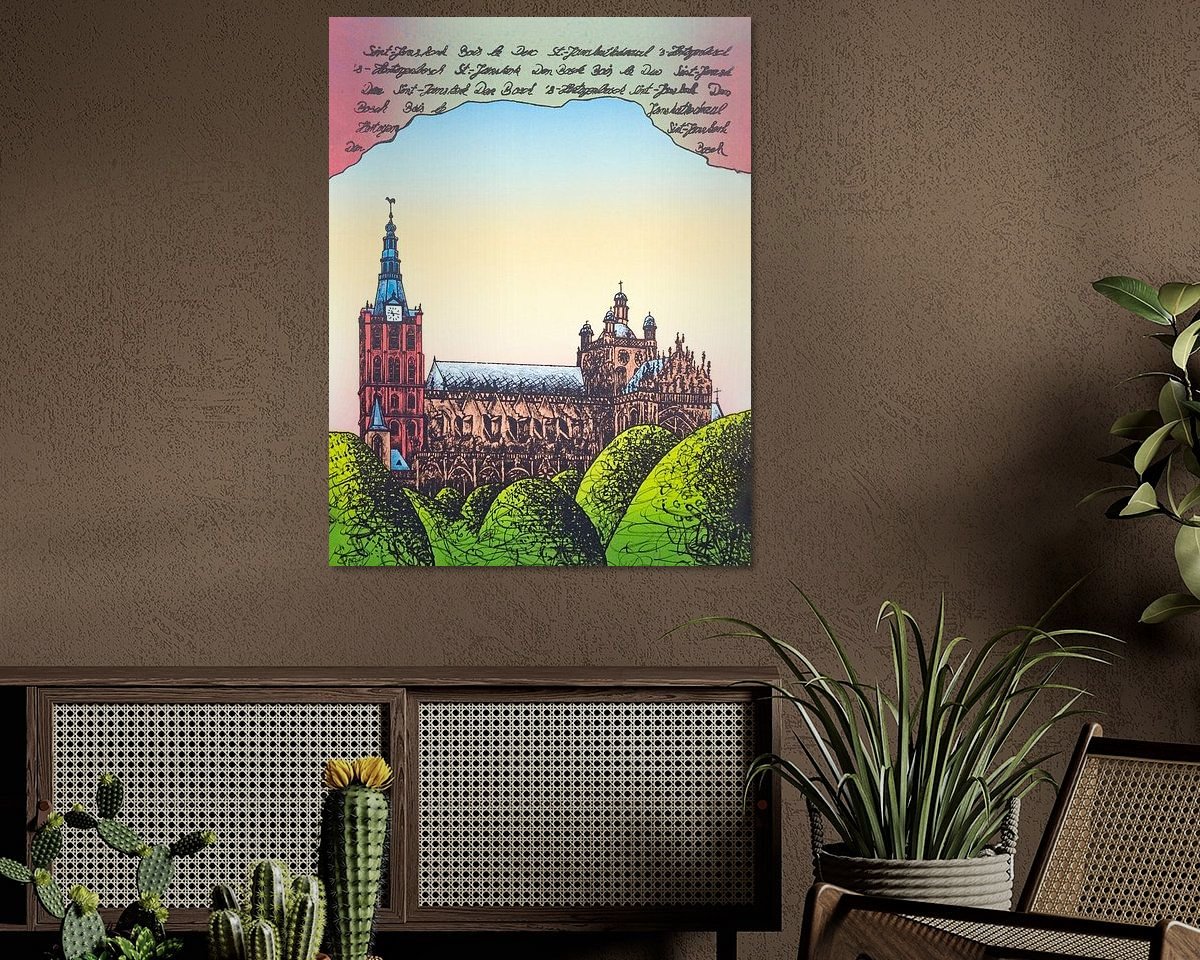 Voorbeeld van het werk in een kamer