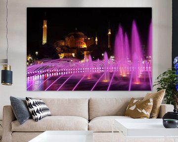 Hagia Sophia in Istanbul   by night (1) van Antwan Janssen