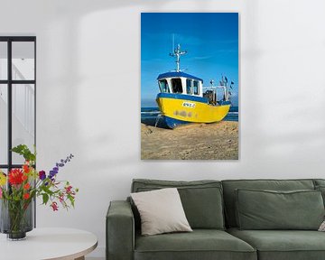 Fishing boat on the Polish Baltic coast by Heiko Kueverling