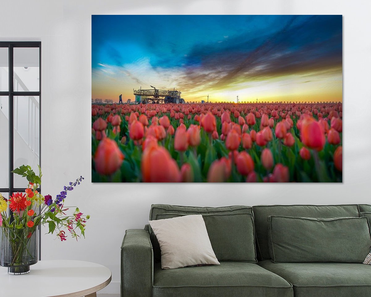 Voorbeeld van het werk in een kamer