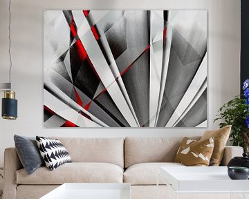 Abstractum rood-grijs van Max Steinwald