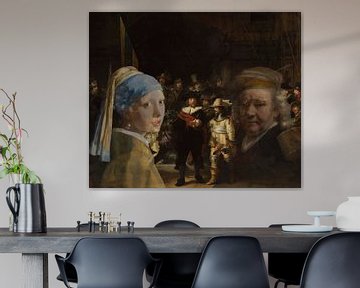 Meisje met de parel ontmoet Rembrandt van Eigenwijze Fotografie