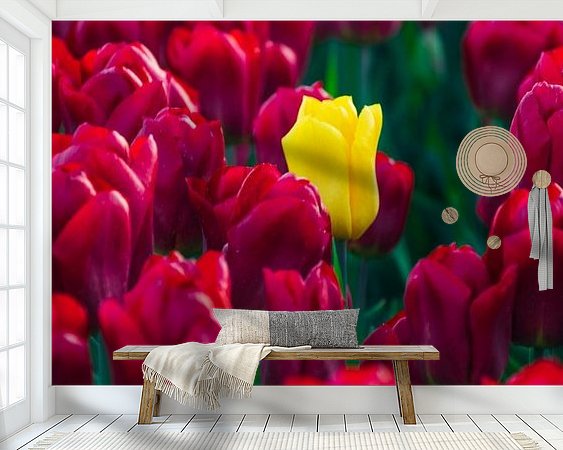 Voorbeeld van het werk in een kamer