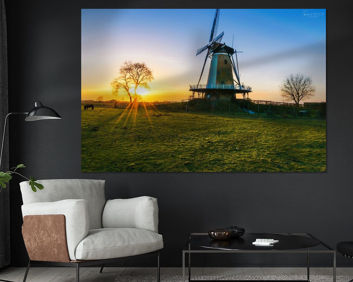 Voorbeeld van het werk in een kamer