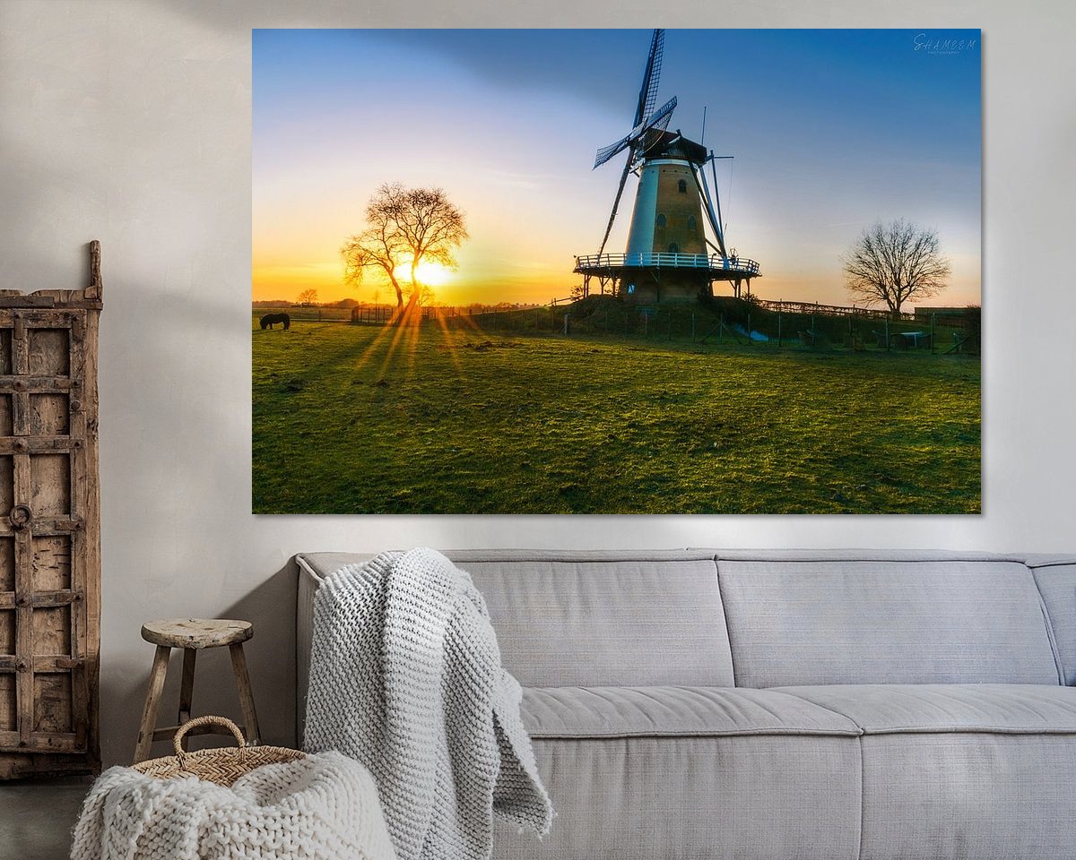Voorbeeld van het werk in een kamer