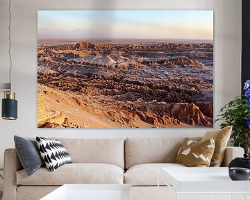 Das Valle de la Luna in Chile bei Sonnenuntergang von WorldWidePhotoWeb