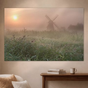 Noordermolen in de mist van robert wierenga