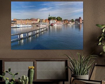 Fluss Schlei und der Hafen der historischen Stadt Kappeln von Marc Venema