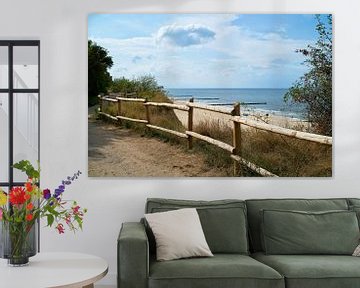 View from the steep coast of the Baltic Sea near Rewal by Heiko Kueverling