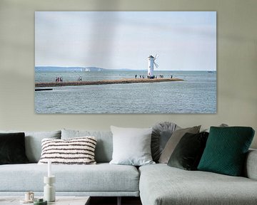 Mill beacon on the beach of Swinoujscie by Heiko Kueverling