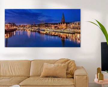Stadtbild von Bremen mit Hafen und Altstadt von Voss Fine Art Fotografie