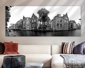 Alkmaar Noord-Holland Zwart Wit Panorama