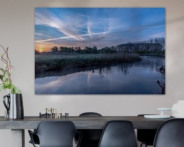 Sunrise over the Dommel in Son.