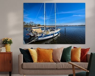 Segelschiff im Hafen Puddemin auf Rügen von GH Foto & Artdesign