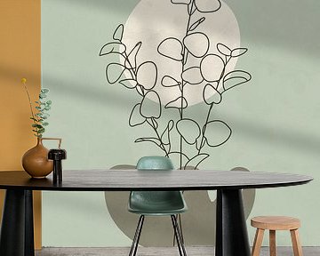 Minimalist landscape with eucalyptus tree 3 by Tanja Udelhofen