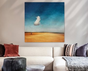 Mijn wolk - Abstract strandlandschap van Dirk Wüstenhagen