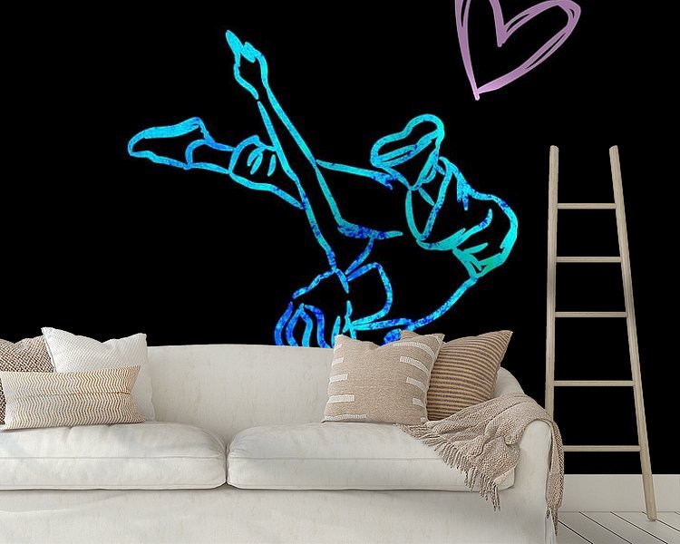 Voorbeeld van het werk in een kamer
