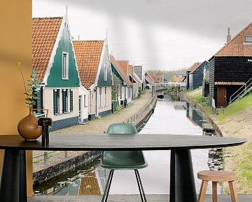 Holland | Houses at a canal in a town in the Netherlands | Travel photography foto art print by Milou van Ham
