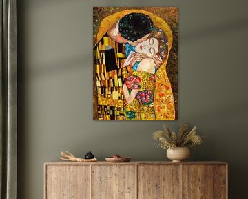 Der Kuss, inspiriert von Gustav Klimt (1) von Ineke de Rijk