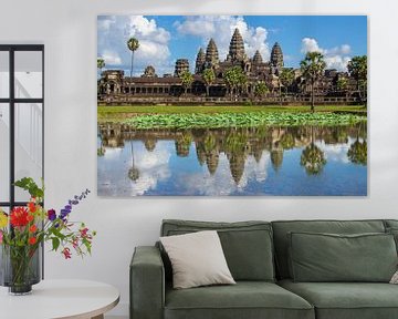 Angkor Wat Tempel - Spiegelung im Wassergraben von Sofie Bogaert