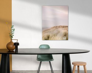 Die Dünen von Ameland | Bunte pastellfarbene Strandfotografie von Raisa Zwart