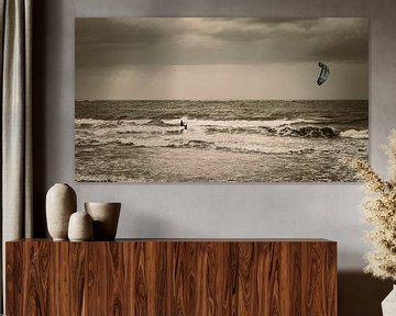 Kitesurfer au large de Norderney sur Steffen Peters