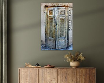 Oude deur in Samarkand Oezbekistan van Yvonne Smits
