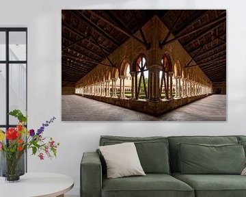 Die Kolonnade des Klosters der Kathedrale von Monreale, Sizilien, Italien von Mieneke Andeweg-van Rijn